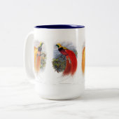 Bird of paradise tweekleurige koffiemok (Voorkant links)
