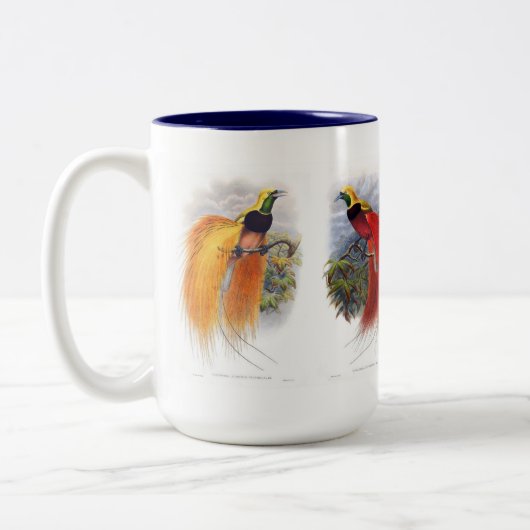 Bird of paradise tweekleurige koffiemok (Links)