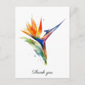 Bird of Paradise Watercolor, custom Briefkaart (Voorkant)