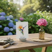 Bird of Paradise Watercolor, custom Briefkaart