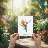 Bird of Paradise Watercolor, custom Briefkaart