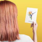 Bird of Paradise Watercolor, custom Briefkaart