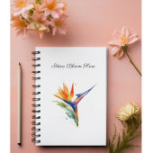 Bird of Paradise Watercolor, custom Notitieboek