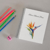 Bird of Paradise Watercolor, custom Notitieboek