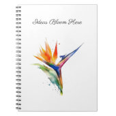 Bird of Paradise Watercolor, custom Notitieboek (Voorkant)