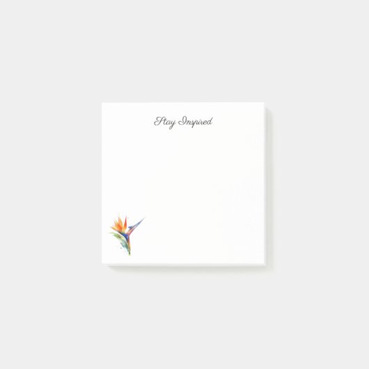 Bird of Paradise Watercolor, custom Post-it® Notes (Voorkant)