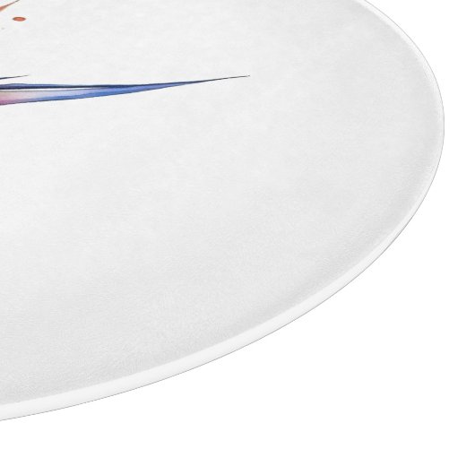 Bird of Paradise Watercolor, custom Snijplank (Hoek)