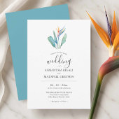 Bird of Paradise Wedding Invitations Kaarten