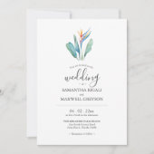 Bird of Paradise Wedding Invitations Kaarten (Voorkant)