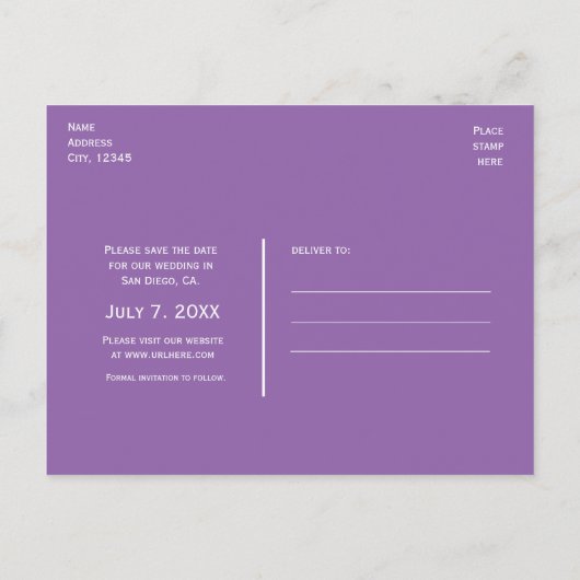 Bird of Paradise Wedding Save The Date Briefkaart (Achterkant)