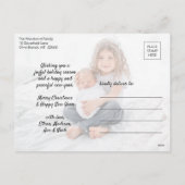 Bird of Peace Moderne Minimalistische Duif 1 Foto Feestdagenkaart (Achterkant)