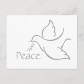 Bird of Peace Moderne Minimalistische Duif 1 Foto Feestdagenkaart (Voorkant)