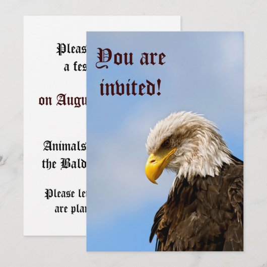 Bird of Pray Bald Eagle Kaart (Voorkant / Achterkant)