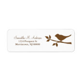 Bird on a Branch Retouradres Labels (Voorkant)