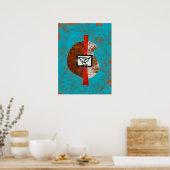Bird On A Hike Poster Wall Art (Keuken)