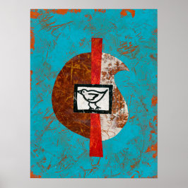 Bird On A Hike Poster Wall Art