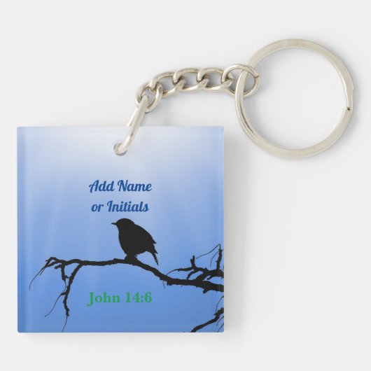 "Bird on a Limb" - Ik ben de Way sleutelhanger (Achterkant)