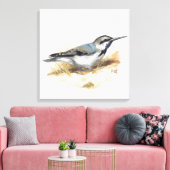 bird on beach canvas afdruk (Insitu (Woonkamer))