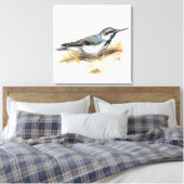 bird on beach canvas afdruk (Insitu (Slaapkamer))