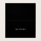 Bird on Branch in Gold Birdcage Winter Scene Zwart Visitekaartje (Binnenkant ongevouwen)