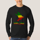 Bird One Love Rasta Reggae Rastafarian Jamaica Ro T-shirt (Voorkant)