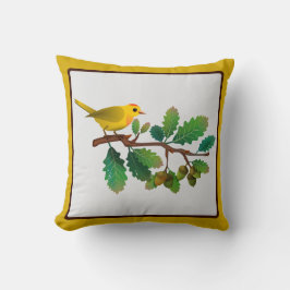 Bird op een Branch-Natuur-geïnspireerd Sierkussen