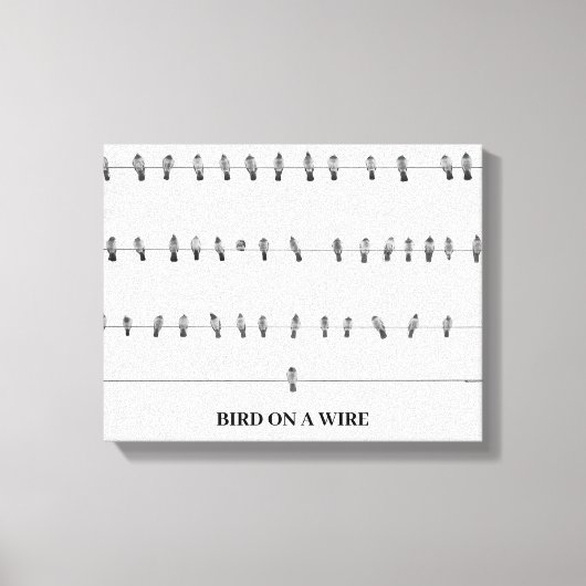 BIRD OP EEN WIRE CANVAS AFDRUK (Voorkant)