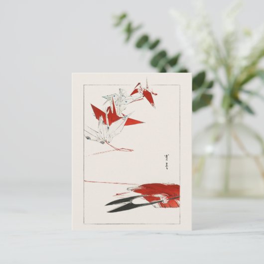 Bird origami - Traditioneel Japans Briefkaart (Staand voorkant)