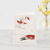 Bird origami - Traditioneel Japans Kaart (Gele Bloem)