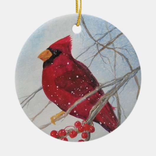 Bird Ornament Kardinaal kerstfeest (Voorkant)