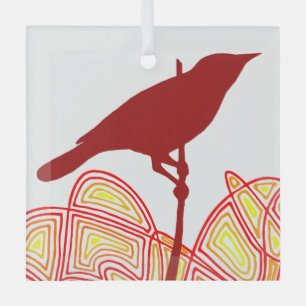 Bird Paper Napkins Glas Ornament