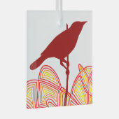 Bird Paper Napkins Glas Ornament (Voorkant Rechts)
