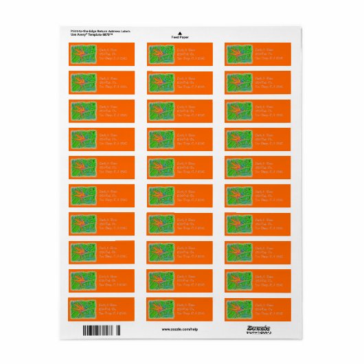 Bird Paradise Hawaii return address label (Full Sheet)