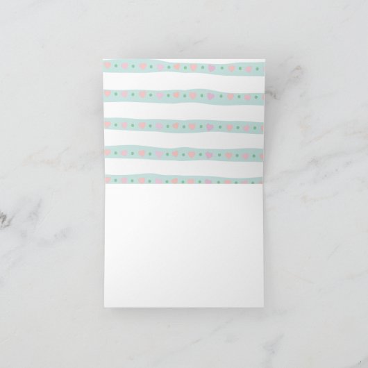 Bird & Paraplu Boys Baby shower Dank u Bedankkaart (Binnen)