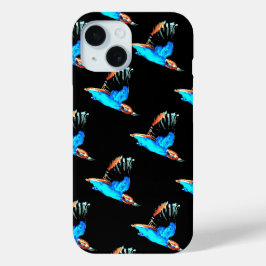 Bird Pattern Kingfish iPhone 15 Case