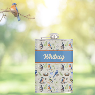 Bird Pattern Kingfisher, Blue Jay, Woodpecker Name Heupfles