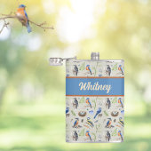 Bird Pattern Kingfisher, Blue Jay, Woodpecker Name Heupfles