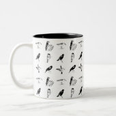 bird pattern mug tweekleurige koffiemok (Links)