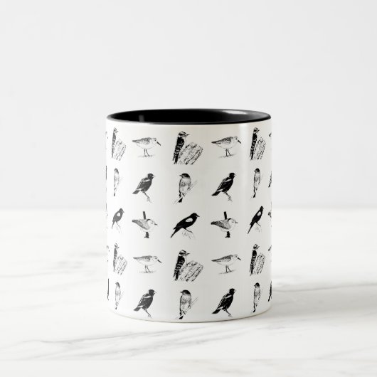 bird pattern mug tweekleurige koffiemok (Center)