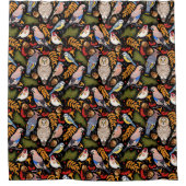 Bird Pattern Shower Curtain Douchegordijn (Voorkant)