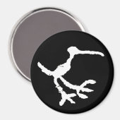 Bird Petroglyph - Versteend bos, Arizona Magneet (Voorkant / Achterkant)