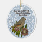 Bird Photo Cherish Gisteren Dream Tomorrow Keramisch Ornament (Links)