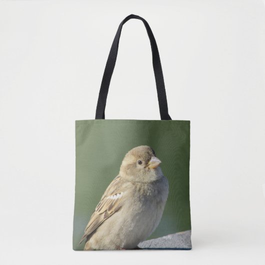 Bird Photo Small Brown House Sparrow Tote Bag (Voorkant)