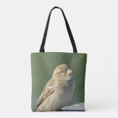 Bird Photo Small Brown House Sparrow Tote Bag (Achterkant)