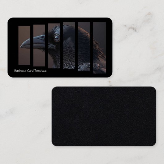 Bird Photography Crow of Raven Visitekaartje (Voorkant / Achterkant)