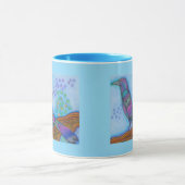 Bird Print Coffee Mok met geweldige staartgrackle (Midden)