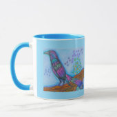 Bird Print Coffee Mok met geweldige staartgrackle (Links)