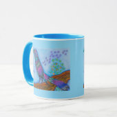 Bird Print Coffee Mok met geweldige staartgrackle (Voorkant links)