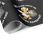 Bird Puns drive ons Stork Raven Mad Funny Pun Cadeaupapier (Rol Hoek)