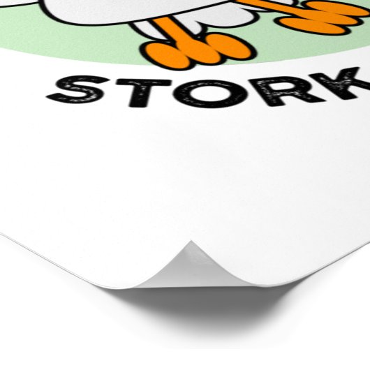 Bird Puns drive ons Stork Raven Mad Funny Pun Poster (Hoek)